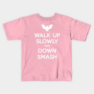 Walk Up Slowly (White) Kids T-Shirt